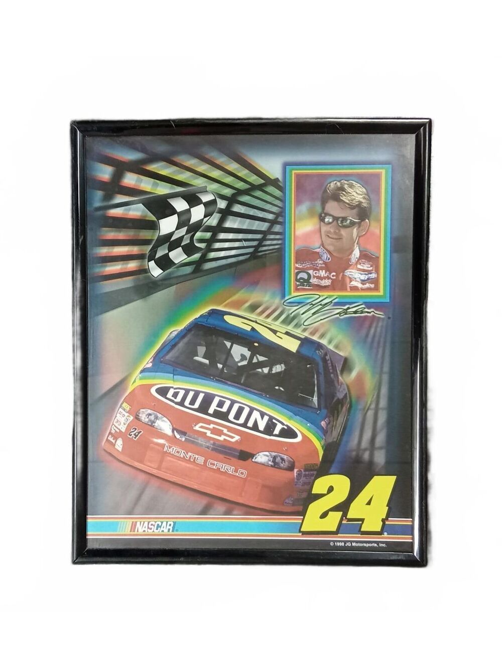 1998 Jeff Gordon #24 Monte Carlo DuPont Car 8x10 framed picture